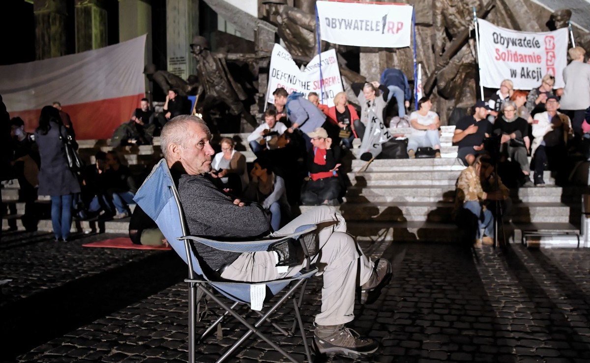 Manifestacja przed siedzibą Sądu Najwyższego