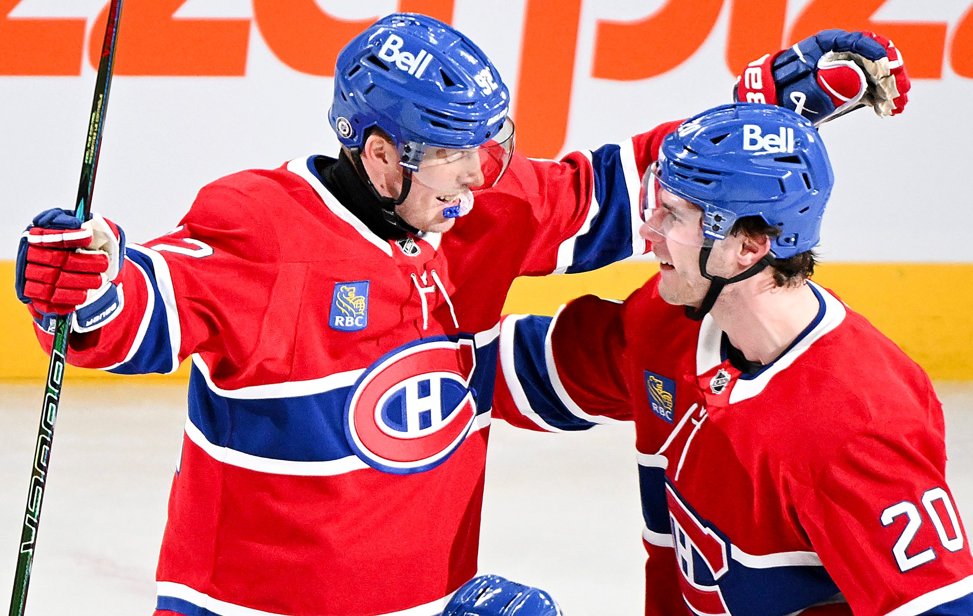 Patrik Laine a Juraj Slafkovský (obaja Montreal Canadiens).
