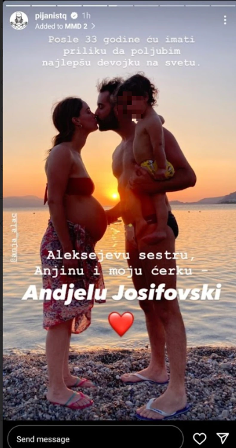 Anja Alač i Andrej Josifoviski sa sinom Aleksejem