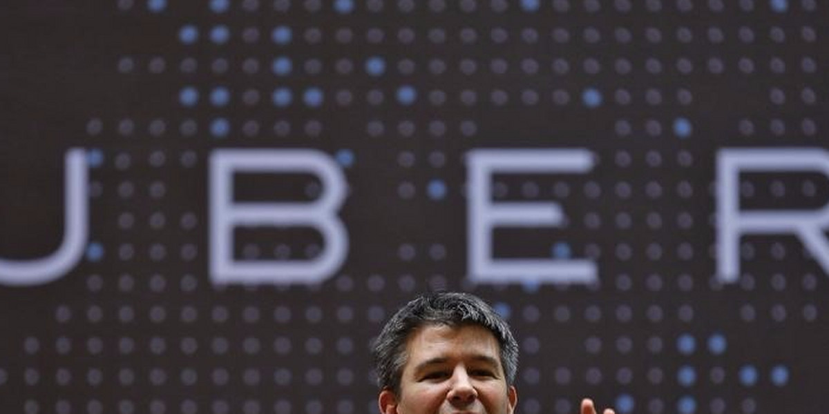 Uber CEO Kalanick speaks to students during an interaction at IIT campus in Mumbai