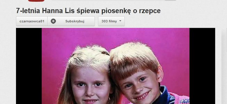 7-letnia Hanna Lis śpiewa piosenkę o rzepce