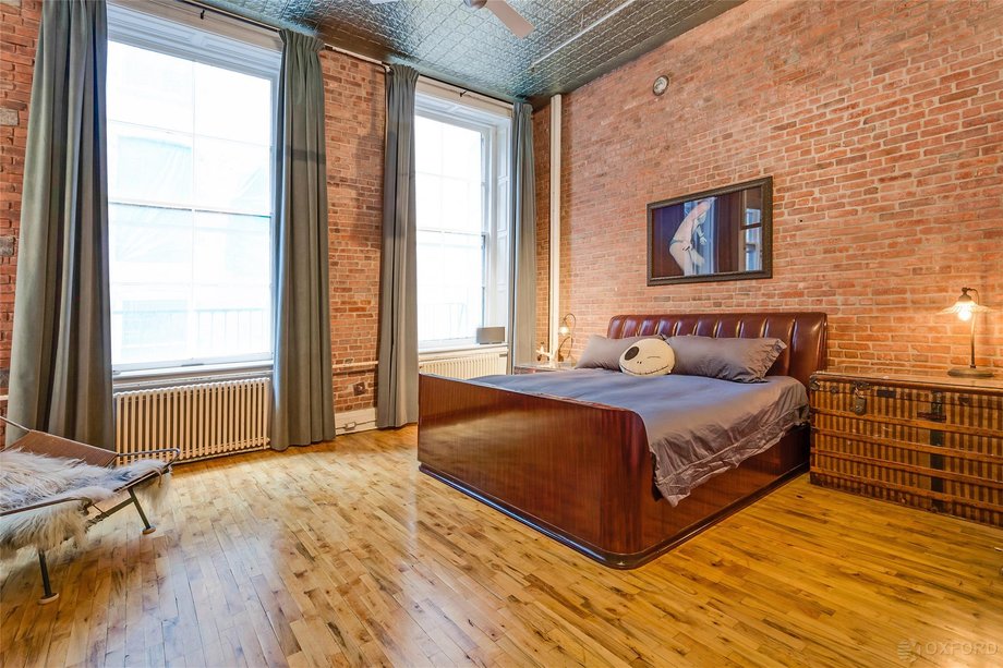 Traditional radiators give the apartment an old-fashioned feel.