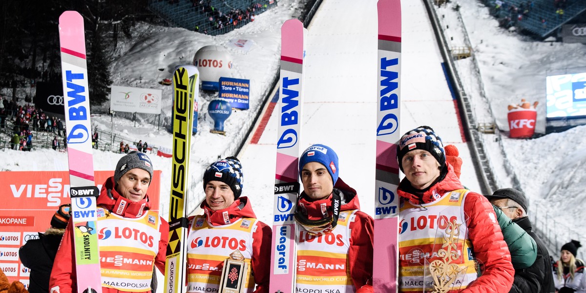 Piotr Żyła, Kamil Stoch, Maciej Kot i Dawid Kubacki. 