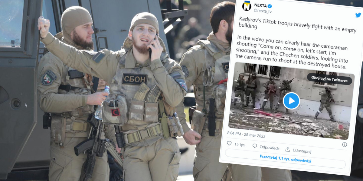 Żołnierze Kadyrowa pośmiewiskiem internetu