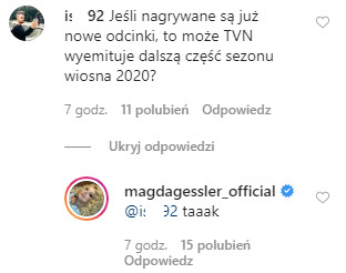 Magda Gessler na Instagramie