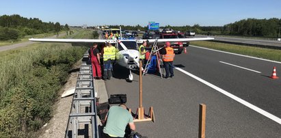 Awaryjne lądowanie awionetki na autostradzie