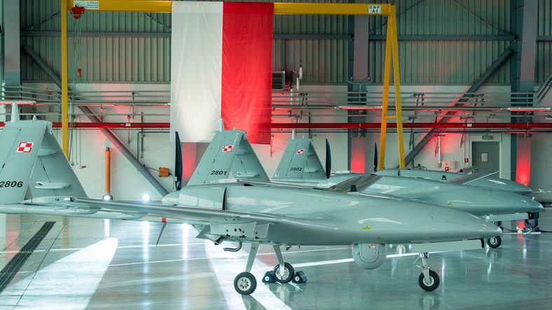 Polski dron Bayraktar TB2 w 12. Bazie Bezzałogowców w Mirosławcu