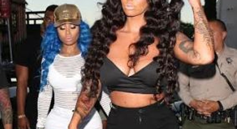 Model BFF's, Amber Rose ans Blac Chyna, step out in new waist length wigs