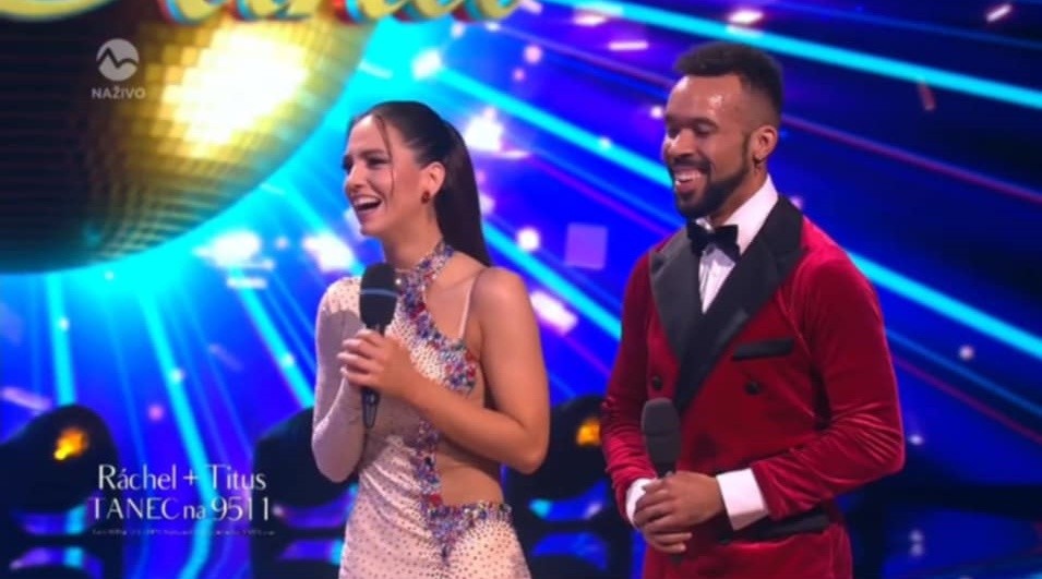 Ráchel Šoltésová a Titus Ablorh vo finále Let's Dance.