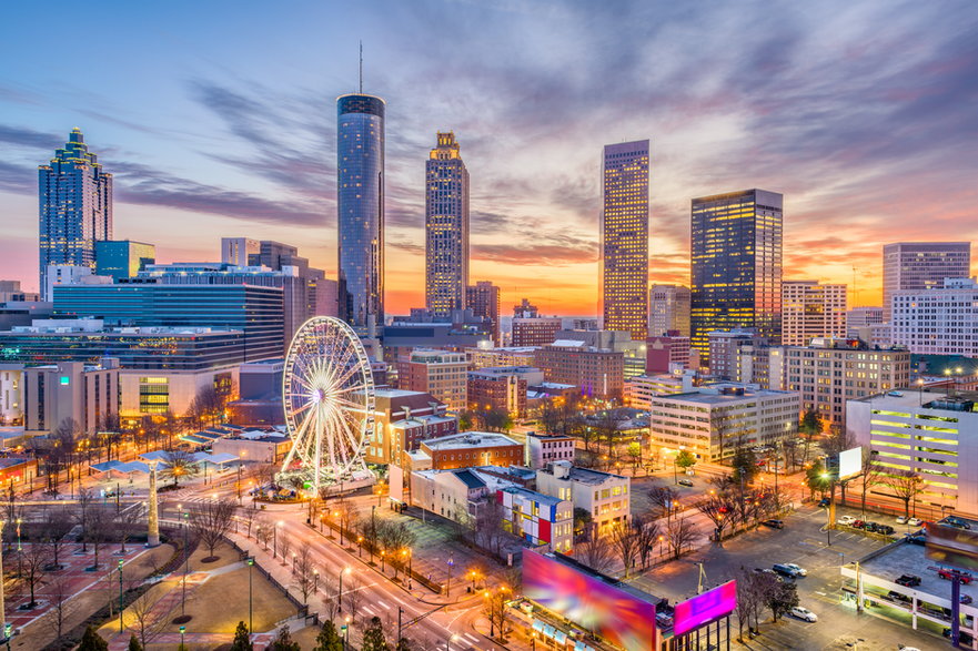 Atlanta w stanie Georgia to obecnie jedna z najszybciej rozrastających się metropolii w Stanach Zjednoczonych