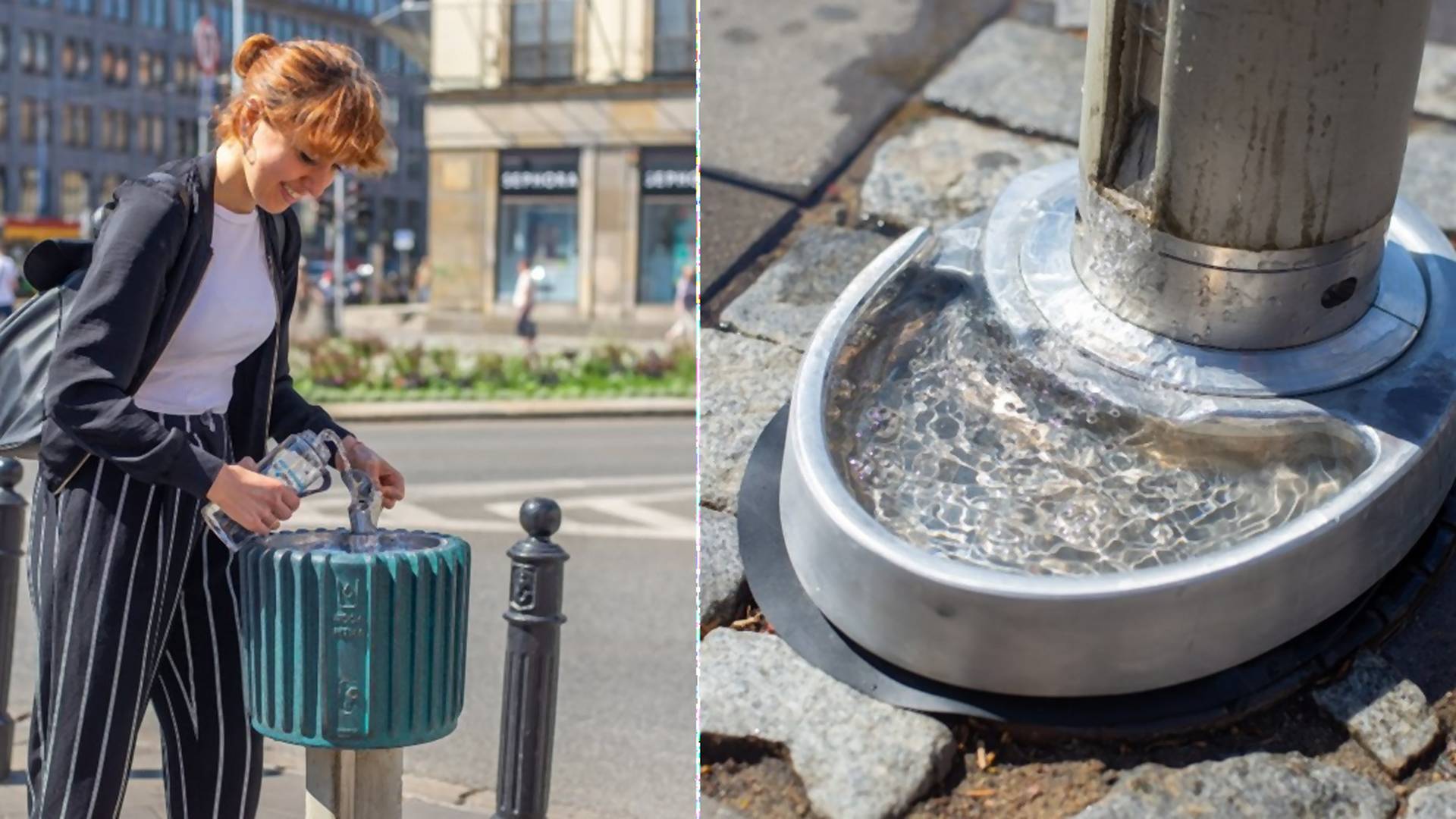 Czy polskie miasta zareagują na zmiany klimatu? Poidełka z wodą pitną dla ludzi i zwierząt w Warszawie