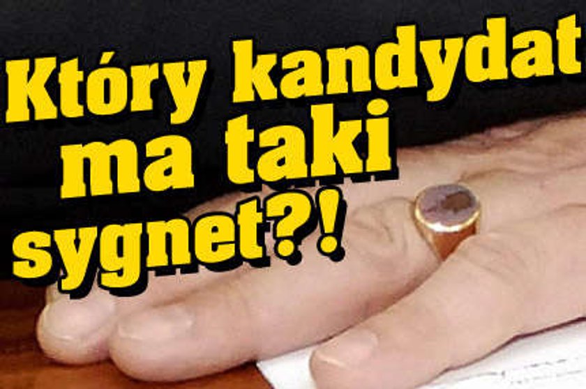 Który kandydat ma taki sygnet?