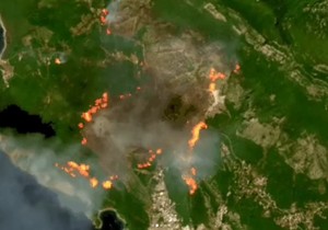 Satelitski snimci požara u Crnoj Gori