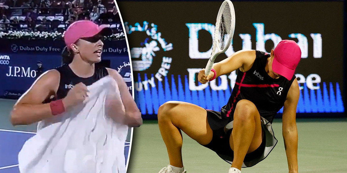 Niespodziewanie Iga postanowiła nauczyć "tenisowej kultury" publiczność w Dubaju.