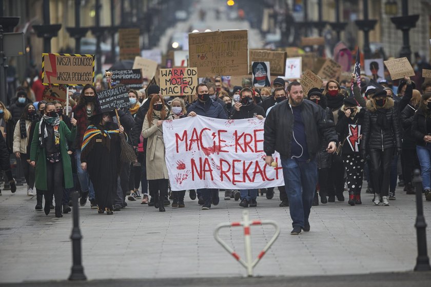 Protest w Łodzi