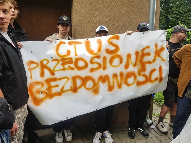 Protest lewicowych działaczy