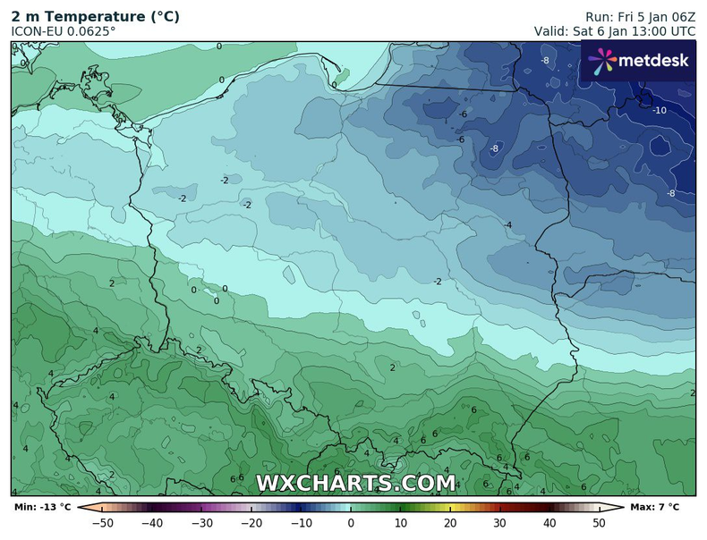 Na północnym wschodzie trzymać ma srogi mróz, a na południu będzie jeszcze ciepło