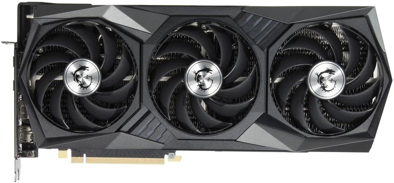 MSI GeForce RTX 3060 GAMING X TRIO – karta wyposażona jest w układ chłodzenia TRI FROZR 2 wyposażony w 3 90-milimetrowe wentylatory TORX 4.0, których łopatki połączone są na końcach w pary co ma ograniczać turbulencje powietrza i generowany hałas.