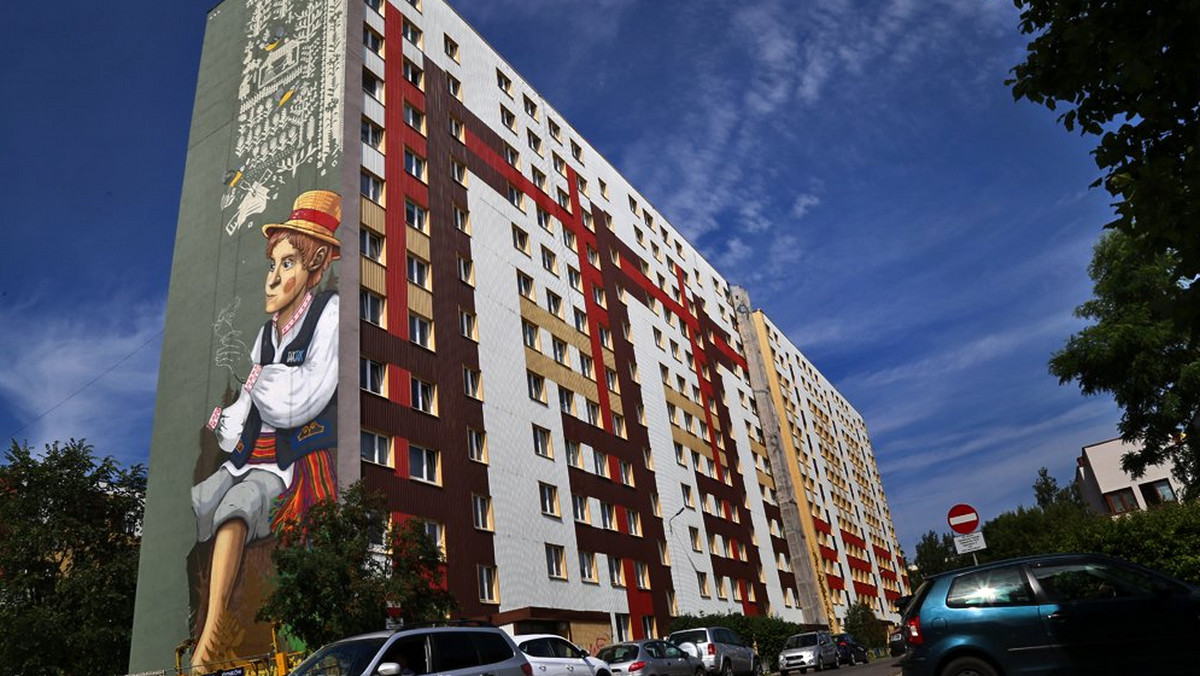 Obraz został wykonany ma jedenastokondygnacyjnym wieżowcu przy ulicy Radzymińskiej. Ma ponad 30 metrów wysokości i 10 szerokości. Jest największym muralem w Polsce, do którego wykonania użyto motywów ludowych.