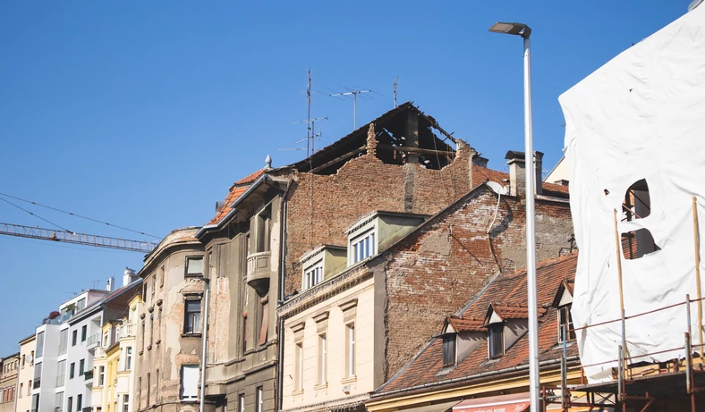 Uszkodzenia po trzęsieniu ziemi w Chorwacji