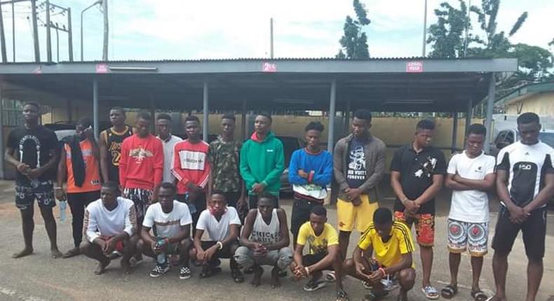 EFCC arrests 22 suspected internet fraudsters in Delta state.