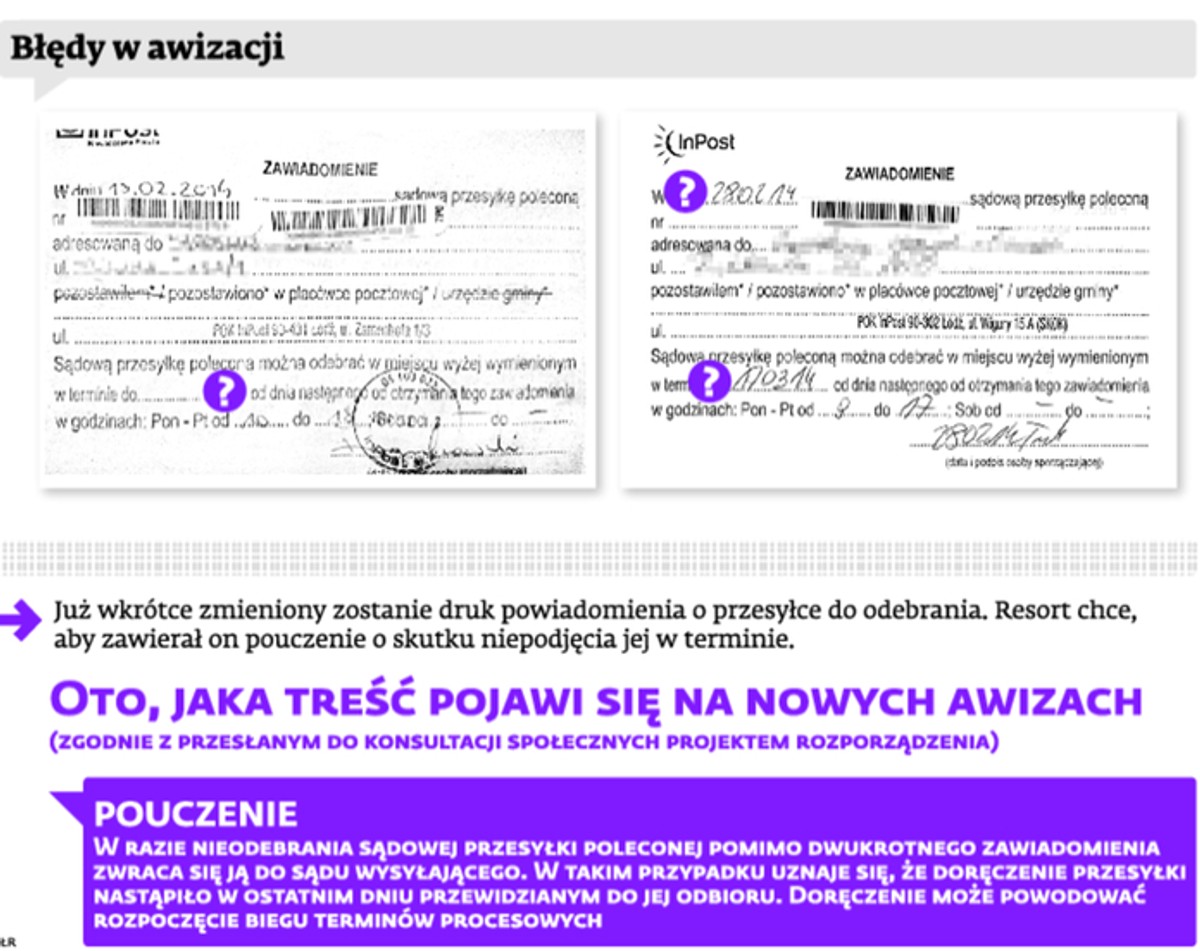 Błędy w awizacji