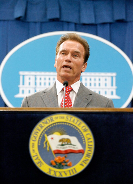 Arnold Schwarzeneger. gubernator stanu Kalifornia