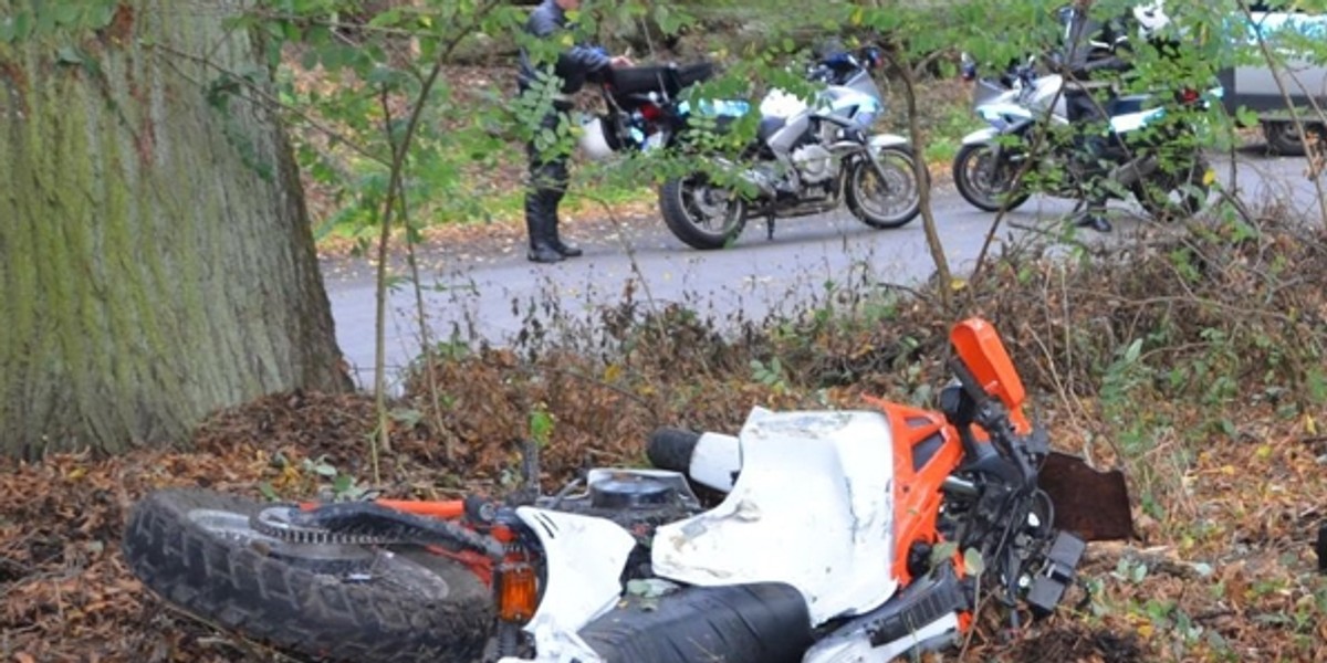 Śmiertelny wypadek motocyklisty. Mężczyzna umierał kilka godzin 