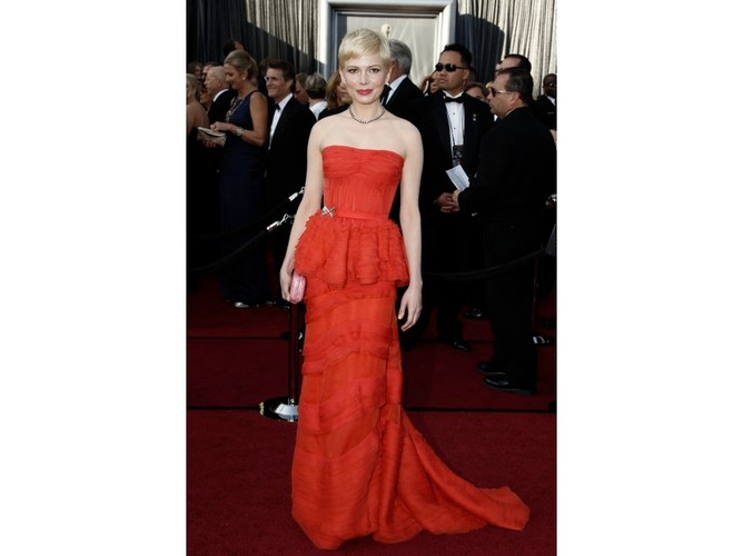 Michelle Williams i jej suknia Louis Vuitton