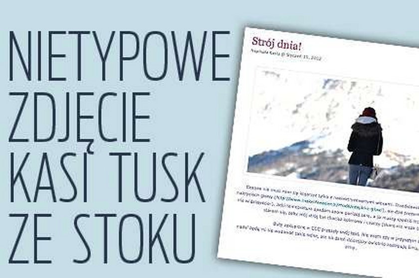 Nietypowe zdjęcie Kasi Tusk ze stoku!