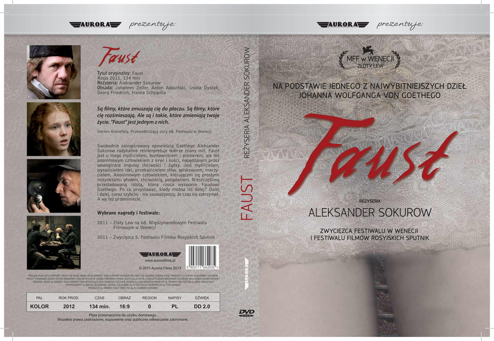 "Faust" - okładka DVD