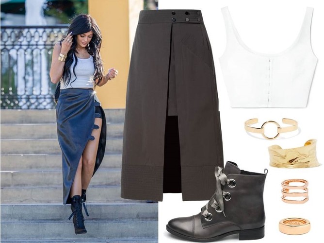 STYLIZACJE sióstr Kardashian: spódnica-Boca/boca.pl, buty-Caprice/caprice.pl, top, dodatki-TK Maxx