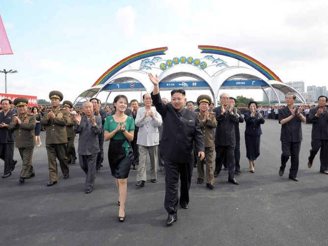 Kim Dzong Un i jego żona Ri Sol-Ju