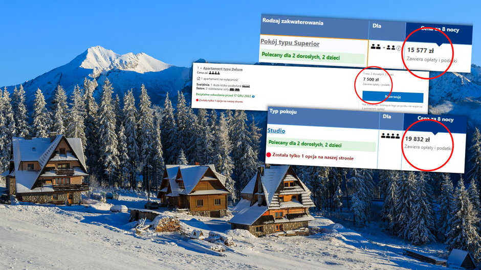 Sprawdzamy oferty noclegowe w górskich kurortach w Polsce (screen: booking.com)