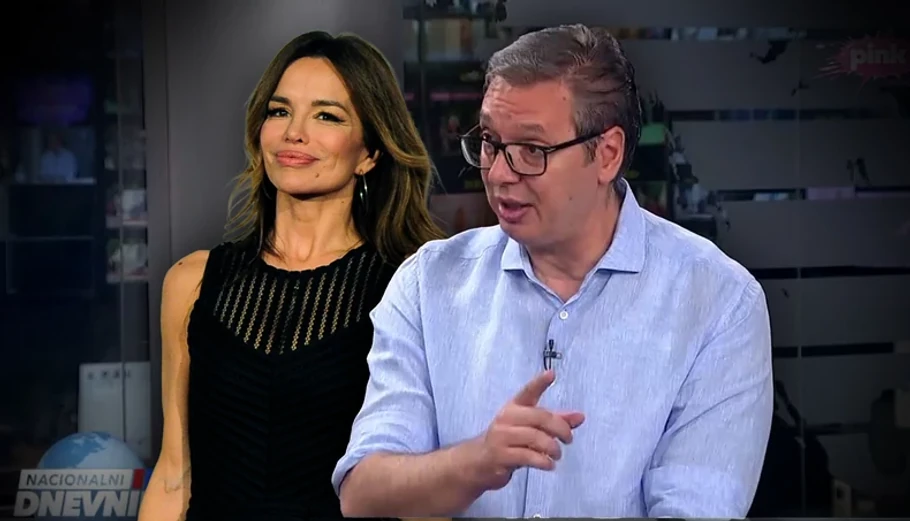 Severina Vučković i Aleksandar Vučić (Foto: Screenshot TV Pink/Ringier/Dušan Milenković)