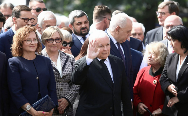 Prezes PiS Jarosław Kaczyński i politycy PiS