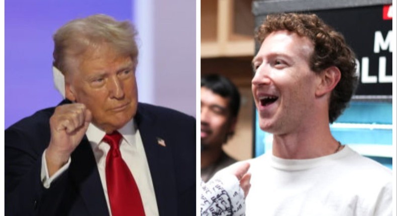 Donald Trump is a badass for surviving his assassination attempt, Mark Zuckerberg has said. But Trump recently threatened Zuckerberg with jail.J. Conrad Williams, Jr./Newsday RM / Cooper Neill/Zuffa LLC / Getty