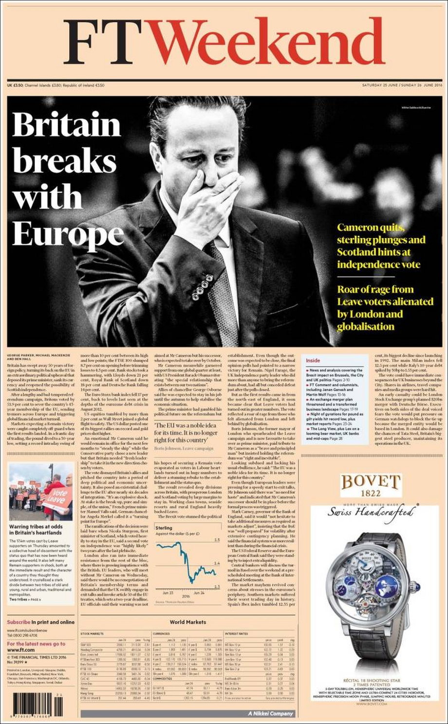 Financial Times Weekend: "Brytania zrywa z Europą"