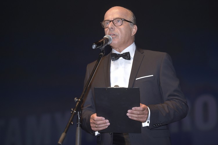 Jan Pospieszalski na premierze 'Smoleńska'