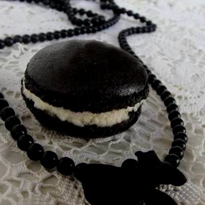 Fekete-fehér macaron 