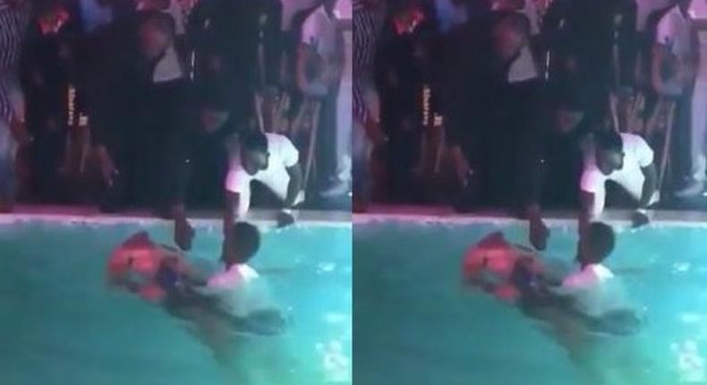 Reveller rescued form the pool after getting electrocuted