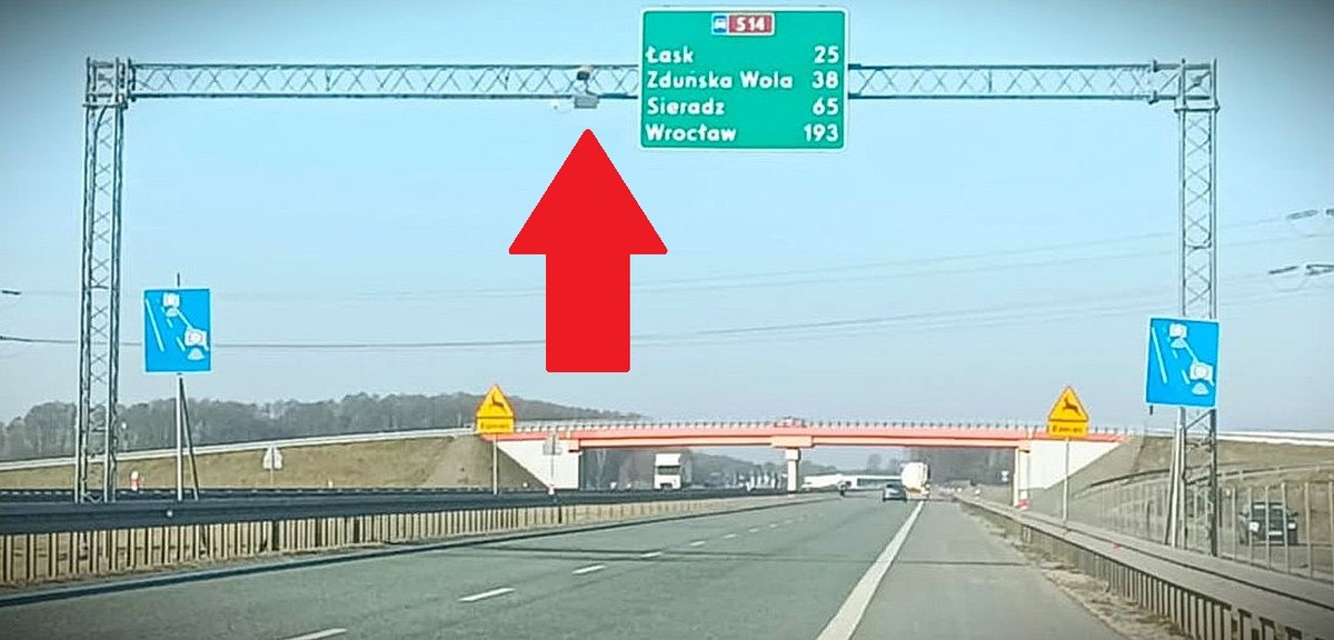 Nowy odcinkowy pomiar prędkości na drodze ekspresowej S14 Petrykozy - Dobroń w woj. łódzkim