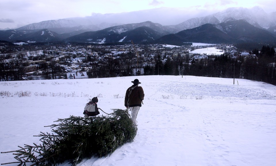 ZAKOPANE BOŻE NARODZENIE GÓRALE CHOINKA