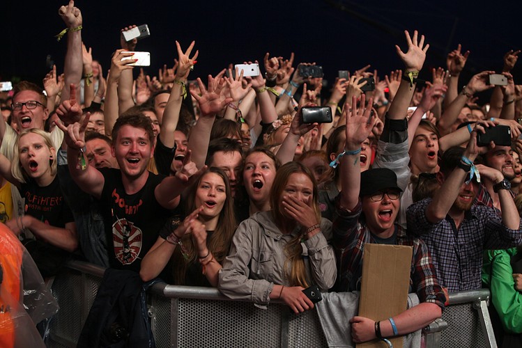 Tłum przed Foo Fighters na Open'er Festival 2017; 29.06.2017