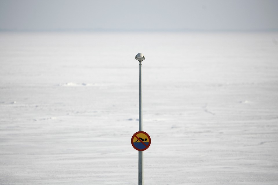 PUCK ZIMA ZAMARZNIĘTA ZATOKA GDAŃSKA