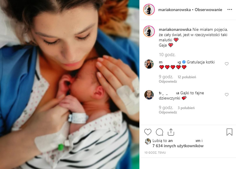 Maria Konarowska na Instagramie