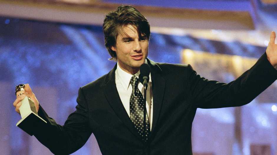 Tom Cruise ze Złotym Globem za rolę w filmie "Jerry Maguire"