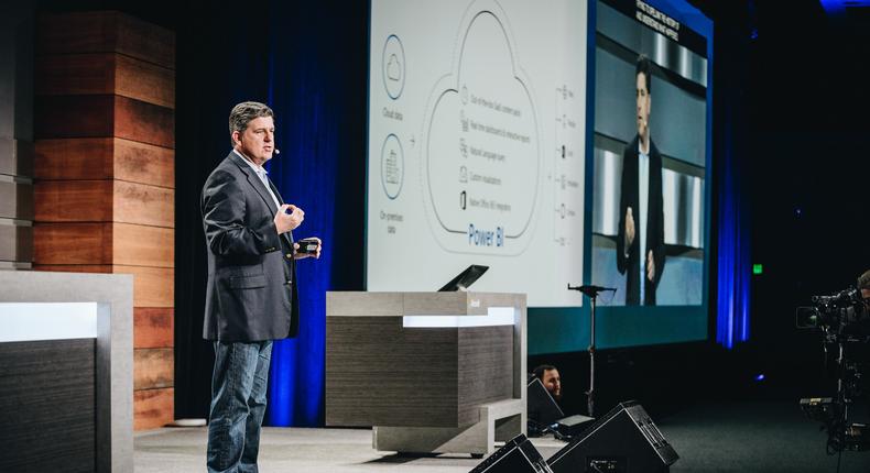 Microsoft Corporate VP James Phillips presents at Data Insights Summit 2017 in Seattle