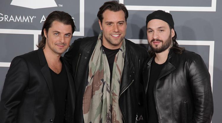 Balról jobbra: Axwell, Sebastian Ingrosso és Steve Angello a 2013-as Grammy-n /Fotó: Northfoto