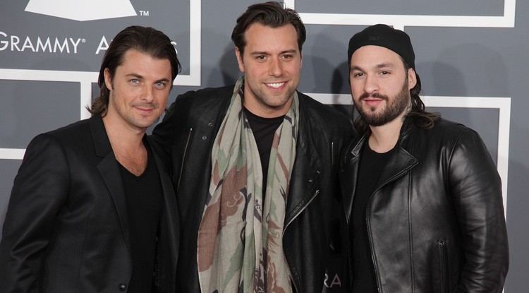 Balról jobbra: Axwell, Sebastian Ingrosso és Steve Angello a 2013-as Grammy-n /Fotó: Northfoto